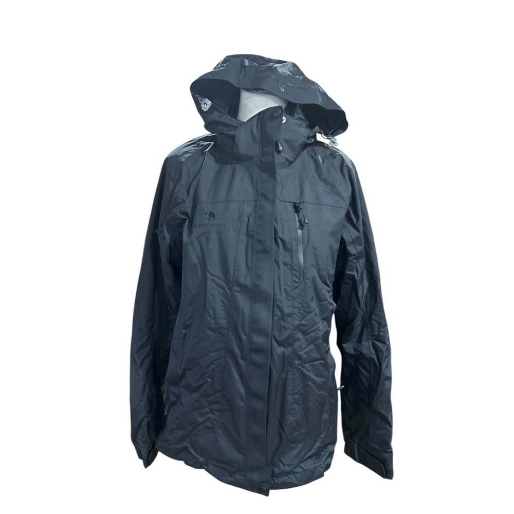 Camel Crown Women's Outdoor Jacket Large Black 3 in 1 jacket zip out liner